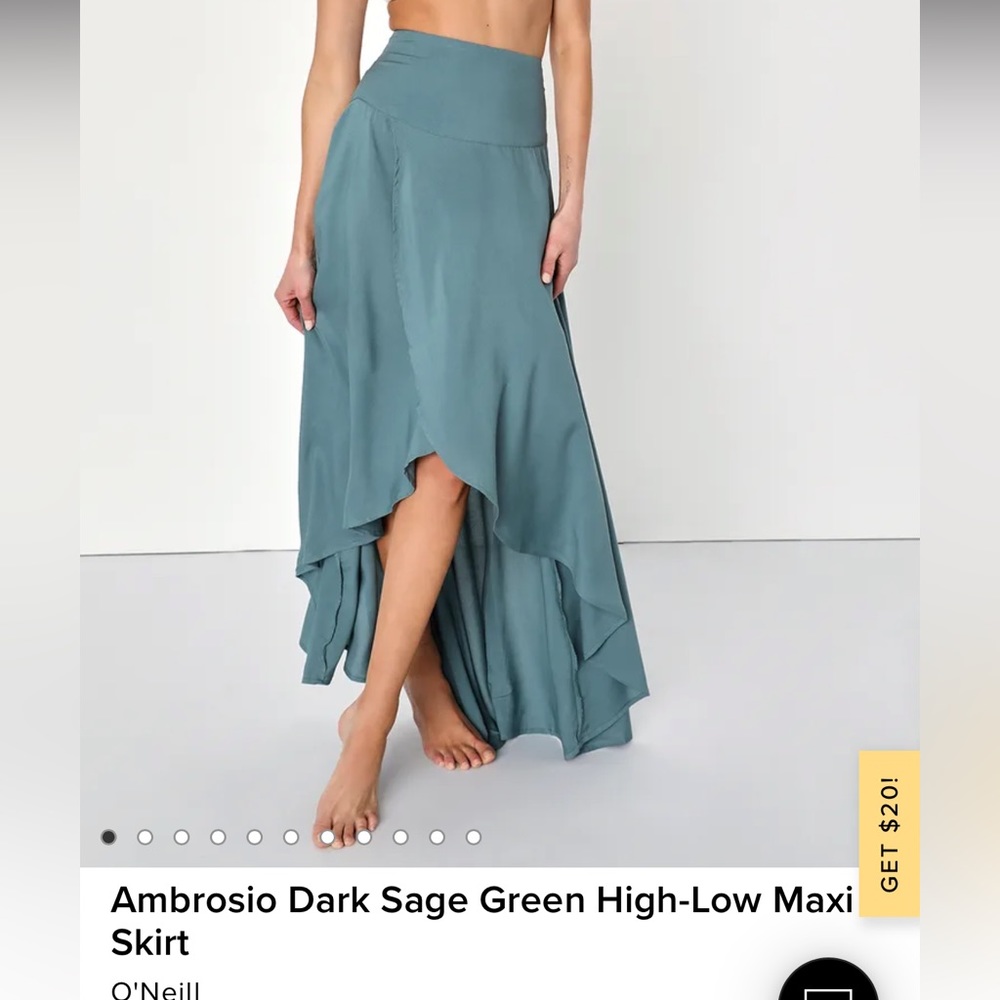 High-low maxi skirt.